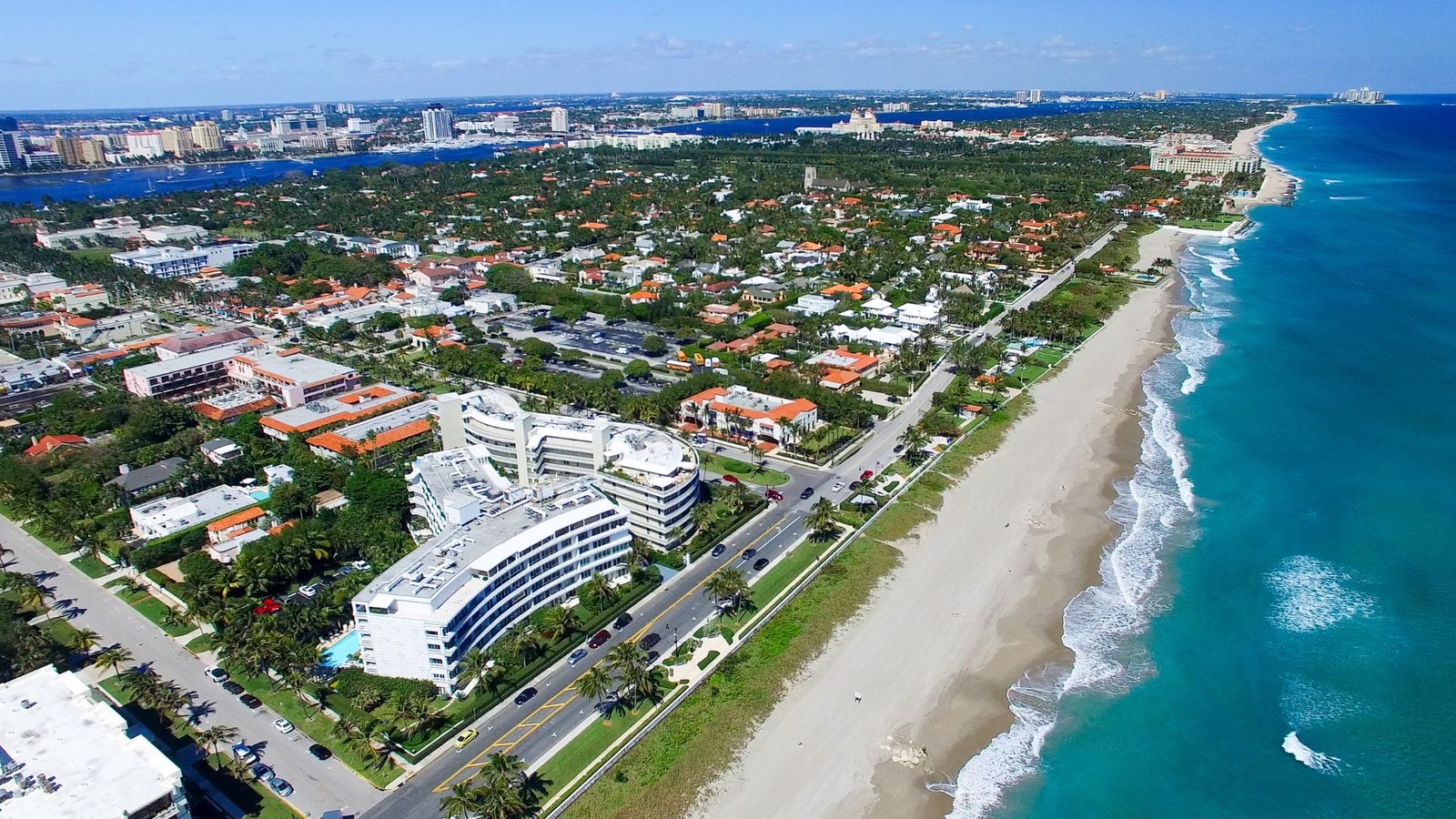 Vista panorámica de las playas de Palm Beach