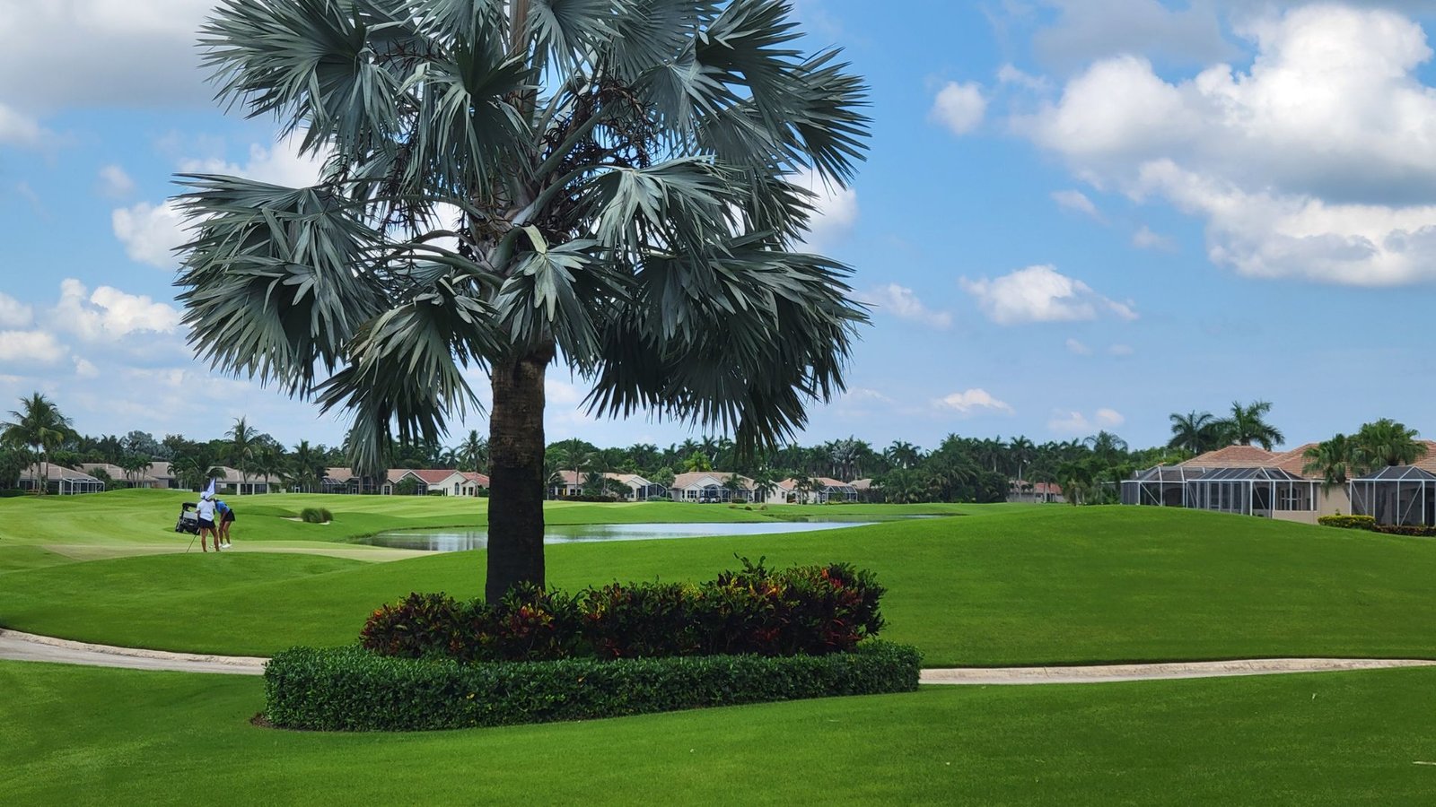 Vista panorámica de los campos de golf en Aberdeen Golf & Country Club, ideal para amantes del golf y el tenis en Palm Beach, Florida.