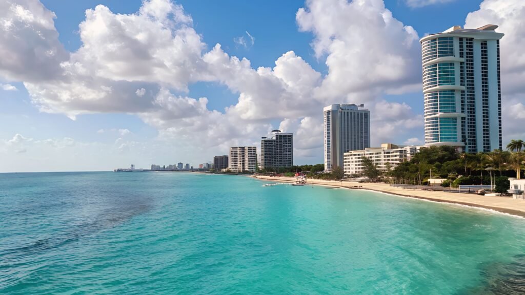 Vista aérea de Boca Ratón y Palm Beach, Florida