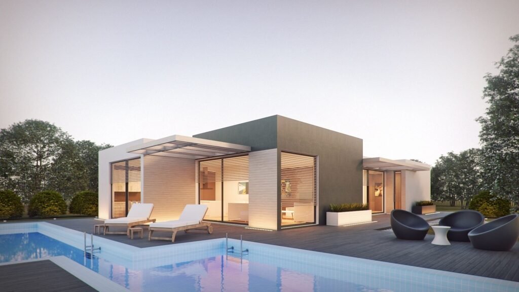 Render de un condominio moderno en pre-construcción en Florida, simbolizando el potencial de valorización y el pago por etapas.