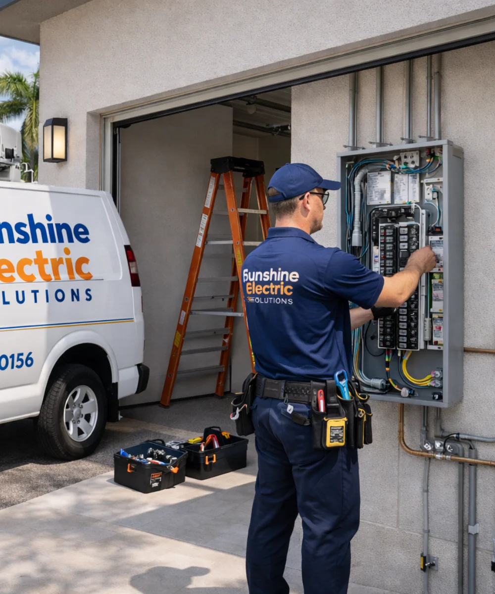 Inicio 11 Panel eléctrico e interruptores modernos en propiedad de Florida.