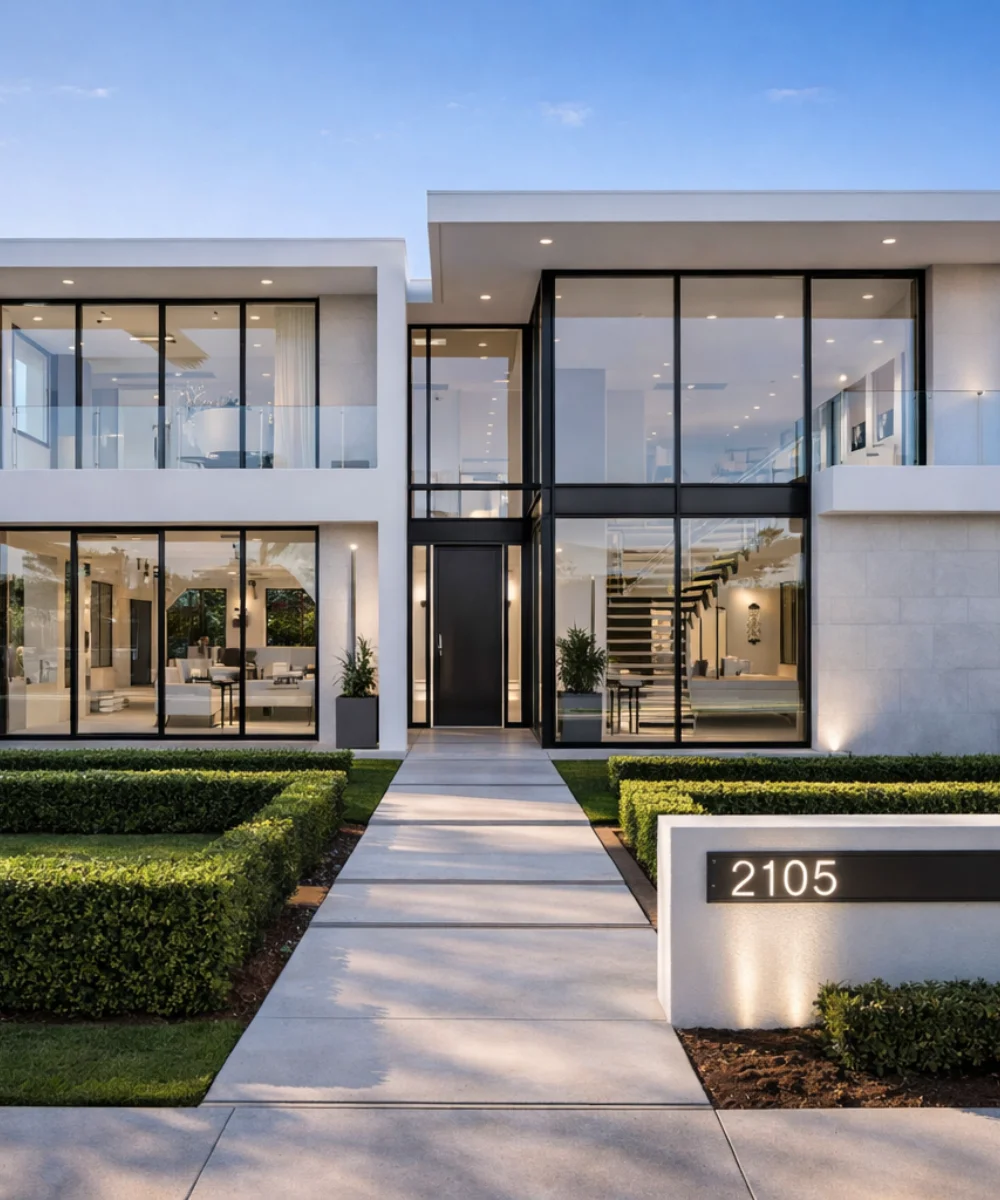 Casa contemporánea recién construida en Florida con acabados de lujo.